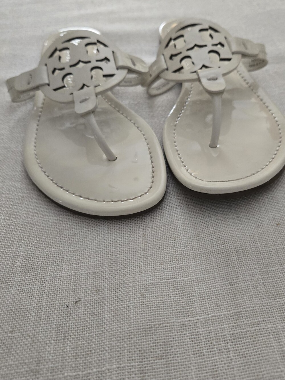 Tory Burch Cream Miller Sandals - Picture 2 of 5